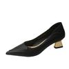 Spring New Temperament Simple Thin Heel Sexy High Heels Pointed Shallow Mouth Single Shoes Daily Commuting Women's Shoes
