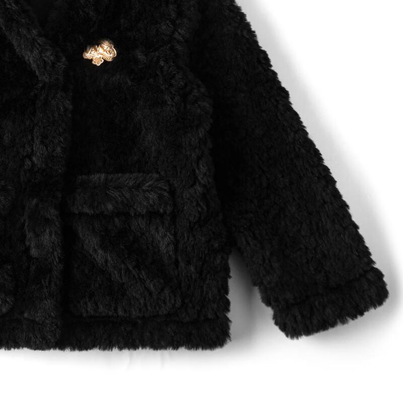 Vans Solid Color Brand Logo V-Neck Outdoor Casual Warm Fleece Jacket Women jackets Black VN000GPDBLK