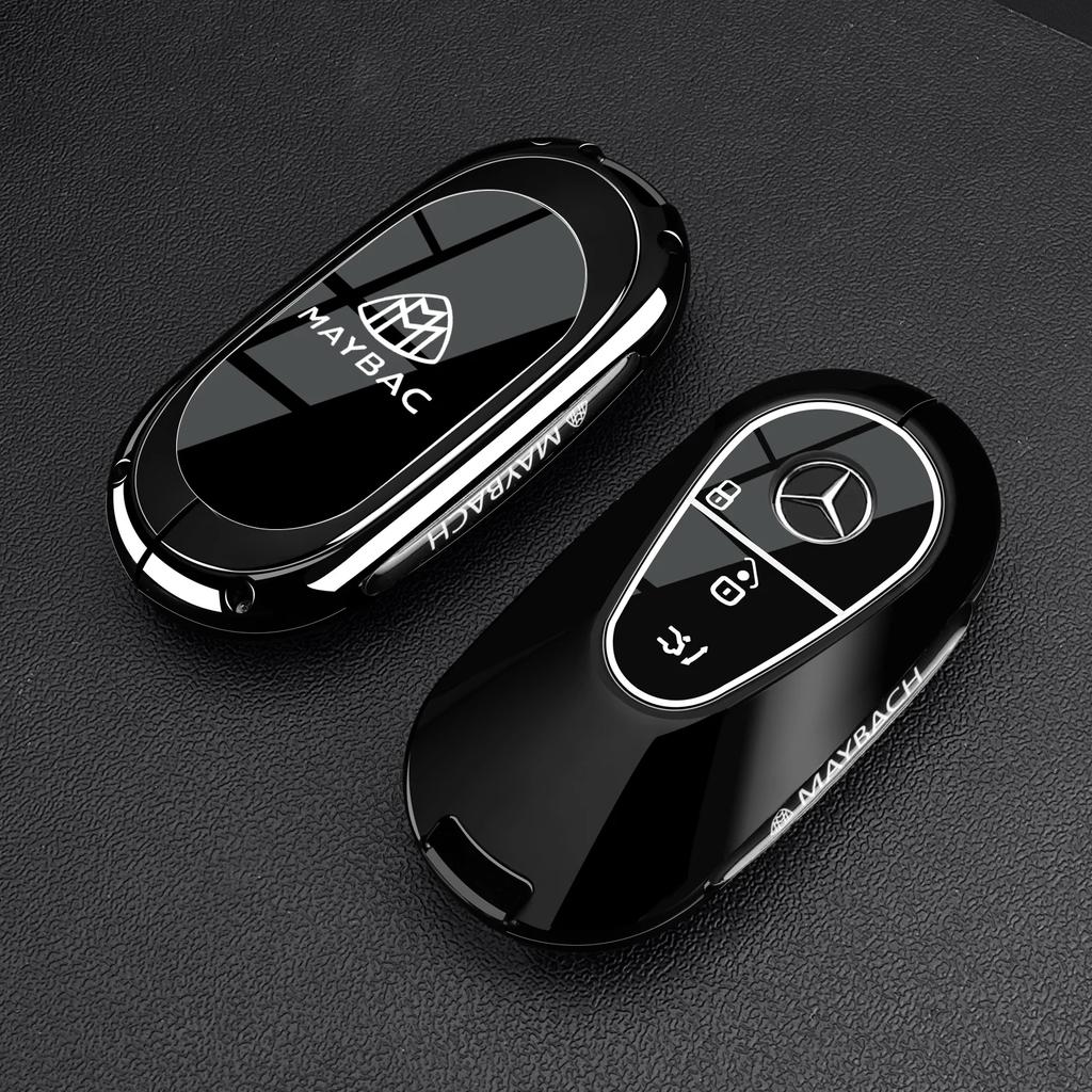 OQA4 Car Key Case Cover for Mercedes Benz C S A Class W206 W223 S350 C260 C300 S400 S450 S480 S500 Smart Key Holder Keychain