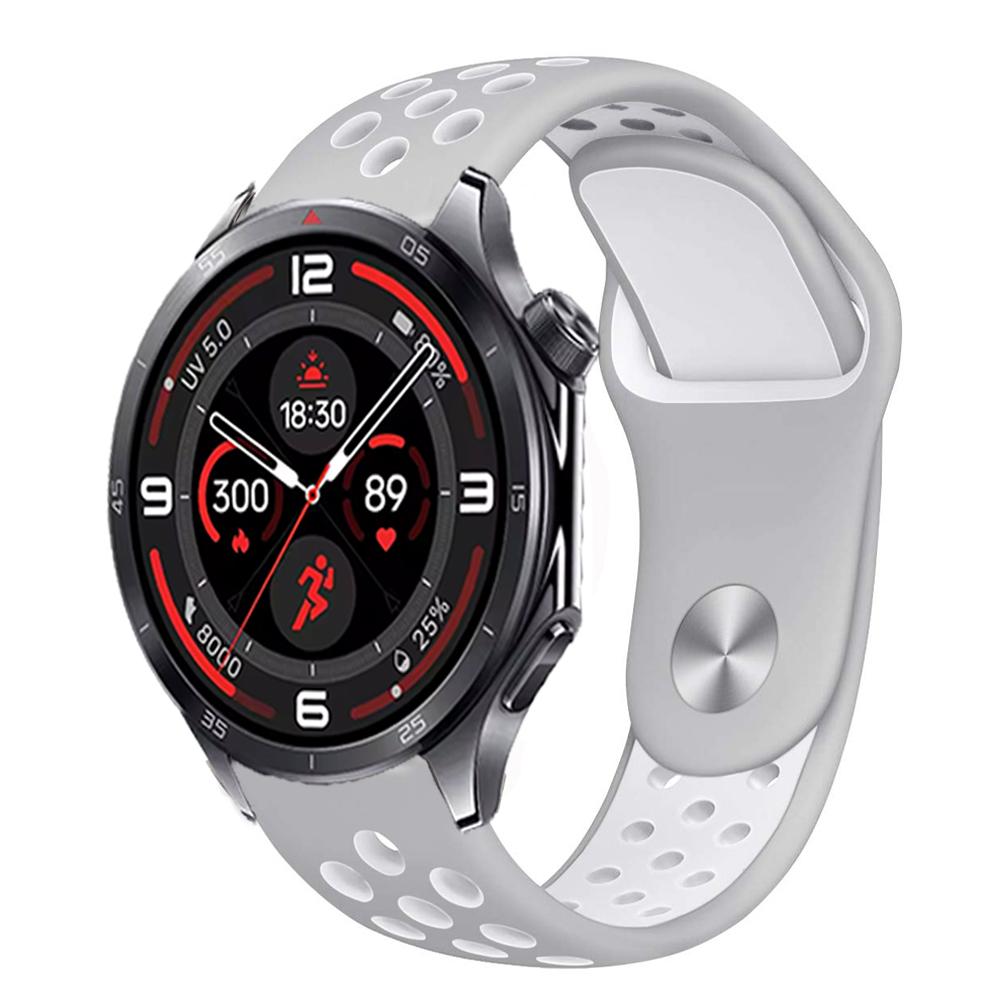 18mm 22mm 20mm Zweifarbiges Silikonarmband für Oneplus Watch 3 43mm 46mm/Lite/2R Atmungsaktives Armband für OPPO Watch S/X2 mini Band
