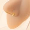 Unisex Star and Moon Zirconia Nose Stud: Cross-border European American Trendy Pierced Cool Copper Jewelry