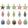 30/50pcs Of Random Dripping Oil Pearlescent Conch Shell Starfish Diy Jewelry Accessories Bracelet Earrings Pendant Alloy