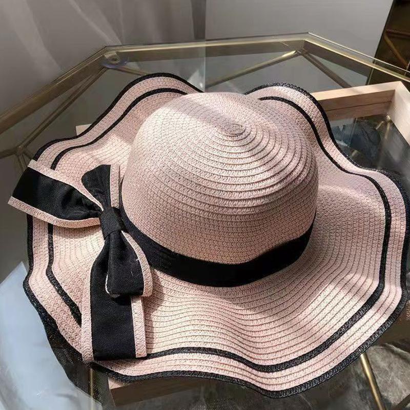 Straw Summer Hat Beach Hat Lightweight And Breathable Sun Hat For Beach Vacation Sun Protection Travel Wear Matching Accessories