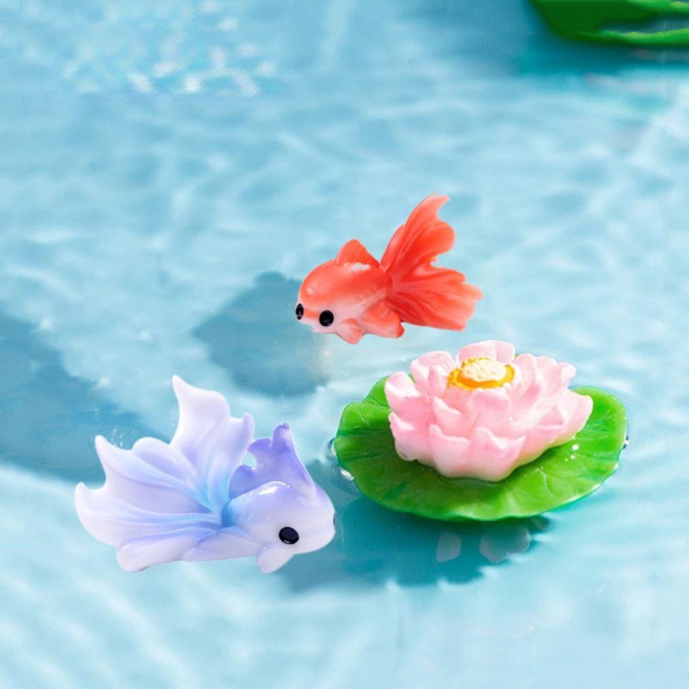 Simulation Gold Fish Micro Landscape Decorative Gold Fish Figurine Mini Colorful Fish  Fish Tank