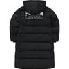 FILA Fusion Fashion Versatile Long Hooded Down Jacket Women outerwear Black T11W345907FBK
