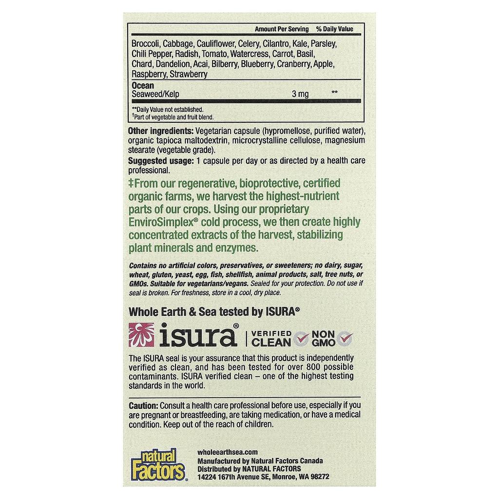 Natural Factors, Whole Earth & Sea®, Men's Multi, 60 Veggie Capsules