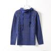 Men S Fitted Hooded Pullover Plus Size Knit Sweater