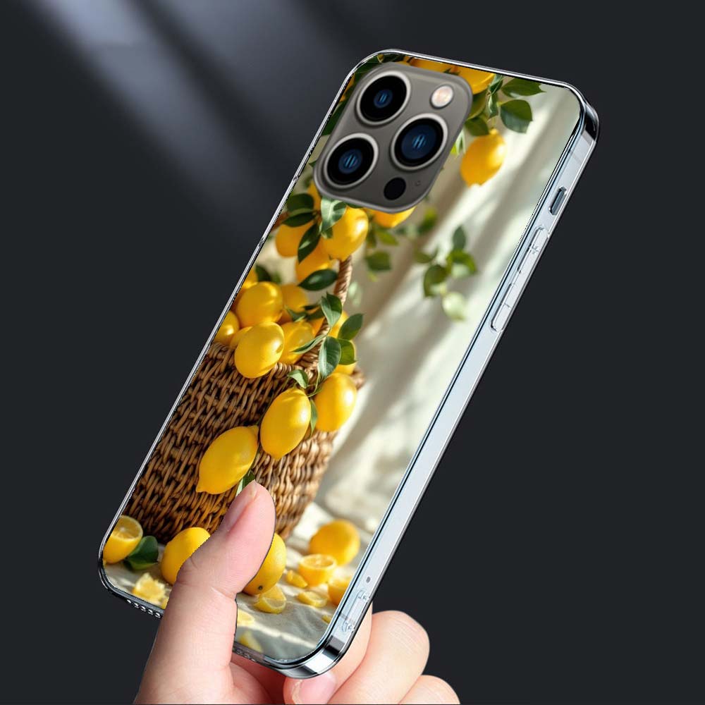 Refreshing Yellow Lemon In Summer Phone Case For Iphone 16E 15 Pro 14 Plus 17E 16 17 Pro Max Air 11 12 13 Mini Shockproof Cap