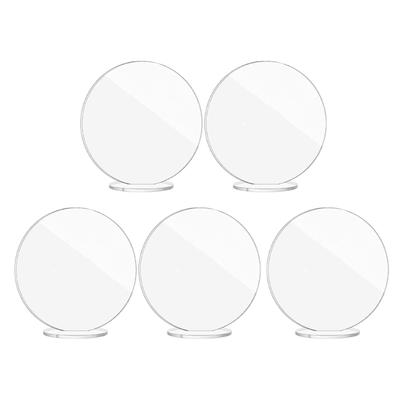 5 Adet Şeffaf Akrilik Standlı Yer Kartları, Boş Akrilik Masa Numaraları, Düğün Yemeği için Konuk Adı Kartları