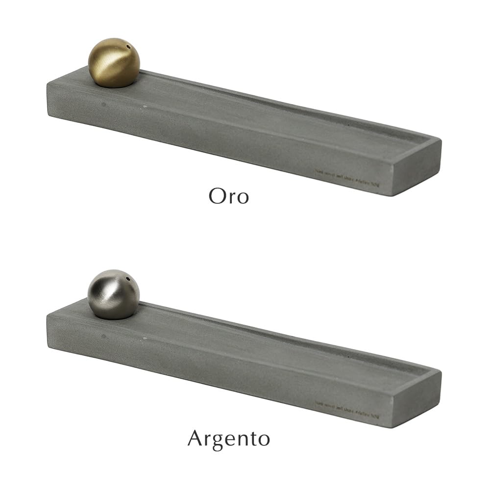 Incense holder, concrete, adjustable angle, HUNT9 Domenico (Argento) #58329