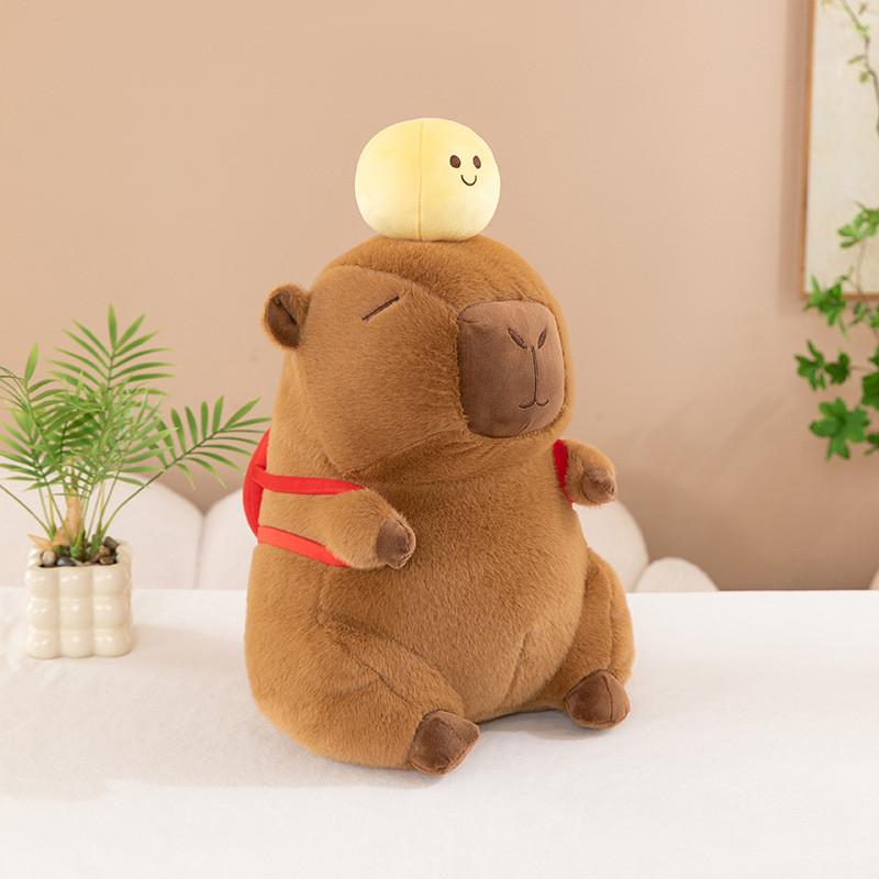 Table Tennis Capybara Backpack Plush Toy Cartoon Children Birthday Doll Gift