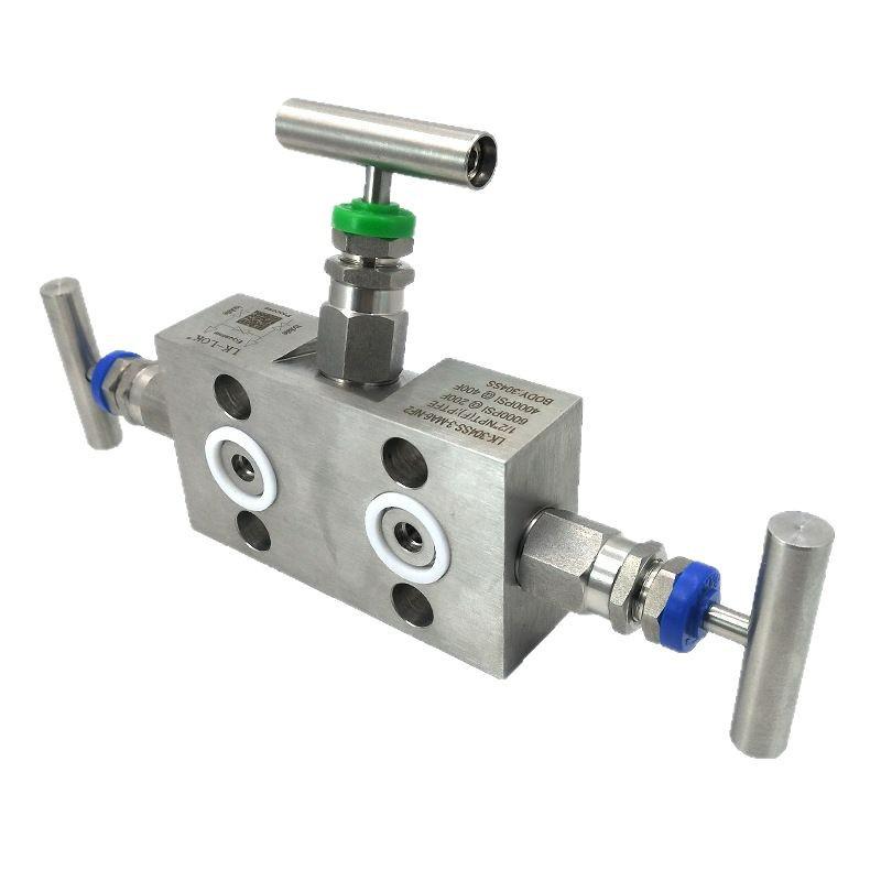 Three-Valve Manifold with EJA 3051 Differential Pressure Transmitter, SF-2B Integrated, Stainless Steel 304