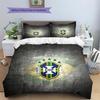 Brazil National Football Team  Pattern Bedding Quilt Set  Home Decoration  Gift (1 * duvet cover + 2 * pillowcase  without core)