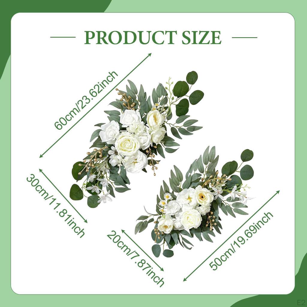 Artificial Wedding Arch Flowers Backdrop Decor Flower Garland Floral Swag for Home