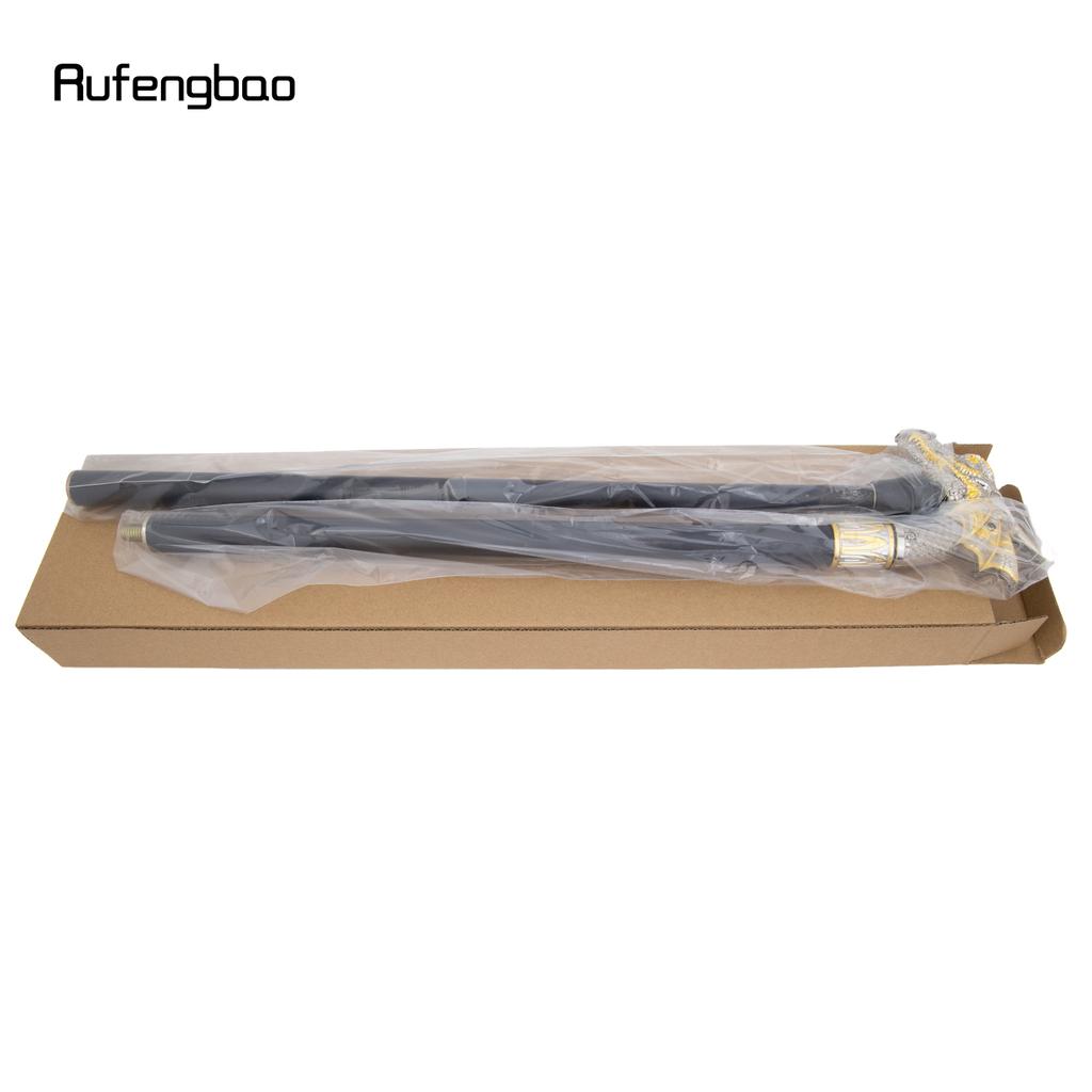 Golden White Dragon Head Fashion Walking Stick Decorative Stick Cospaly Vintage Performance Stage Cane 94cm