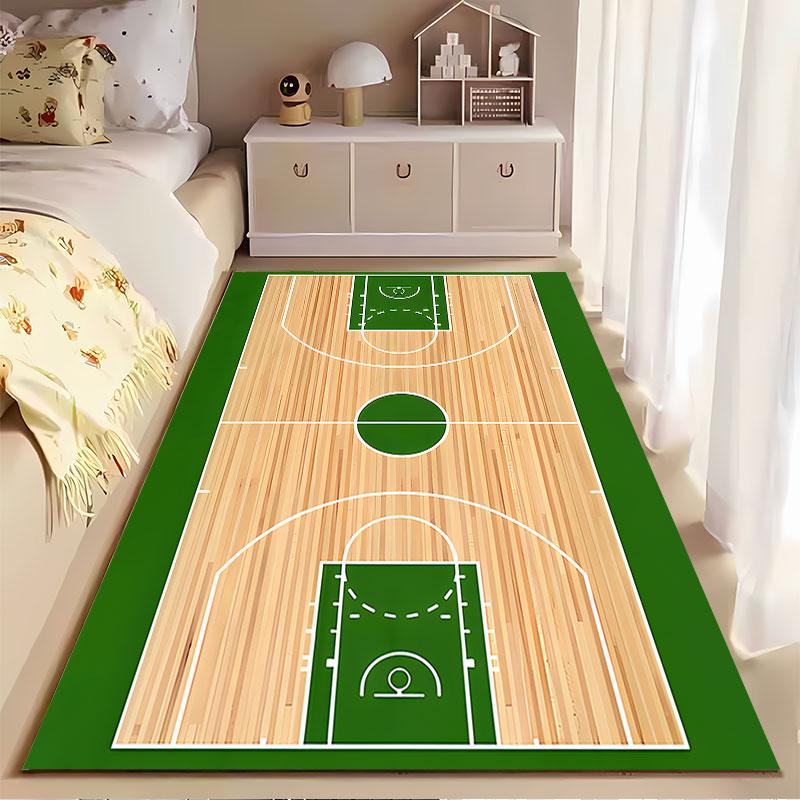 Basketball Court Design Carpet suitable as a non-slip mat for the living room or bedroom sofa