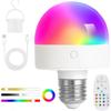 Rechargeable LED Bulb E27/E26 RGB Remote Control Stepless Dimming Tricolor Light For Wall Lamps Chandeliers Table Lamps Timer