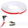 1pc 100cm/39.37in Flexible Self-Adhesive Cable Duct-Durable PVC Cover for Easy Home&Office Wiring Protection,Tape Design Install