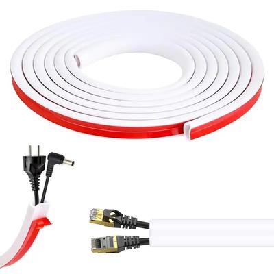 1pc 100cm/39.37in Flexible Self-Adhesive Cable Duct-Durable PVC Cover for Easy Home&Office Wiring Protection,Tape Design Install
