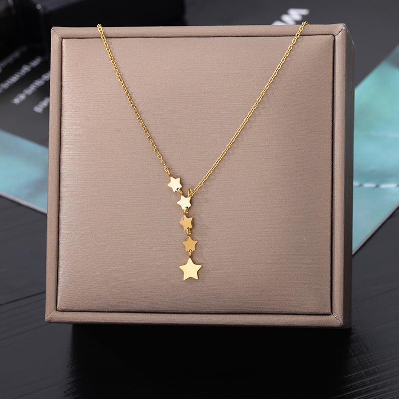 Dainty Imitation Pearl Pendant Necklace For Women Stainless Steel Gold Color Chain Elegant Wedding Christmas Jewelry Gift