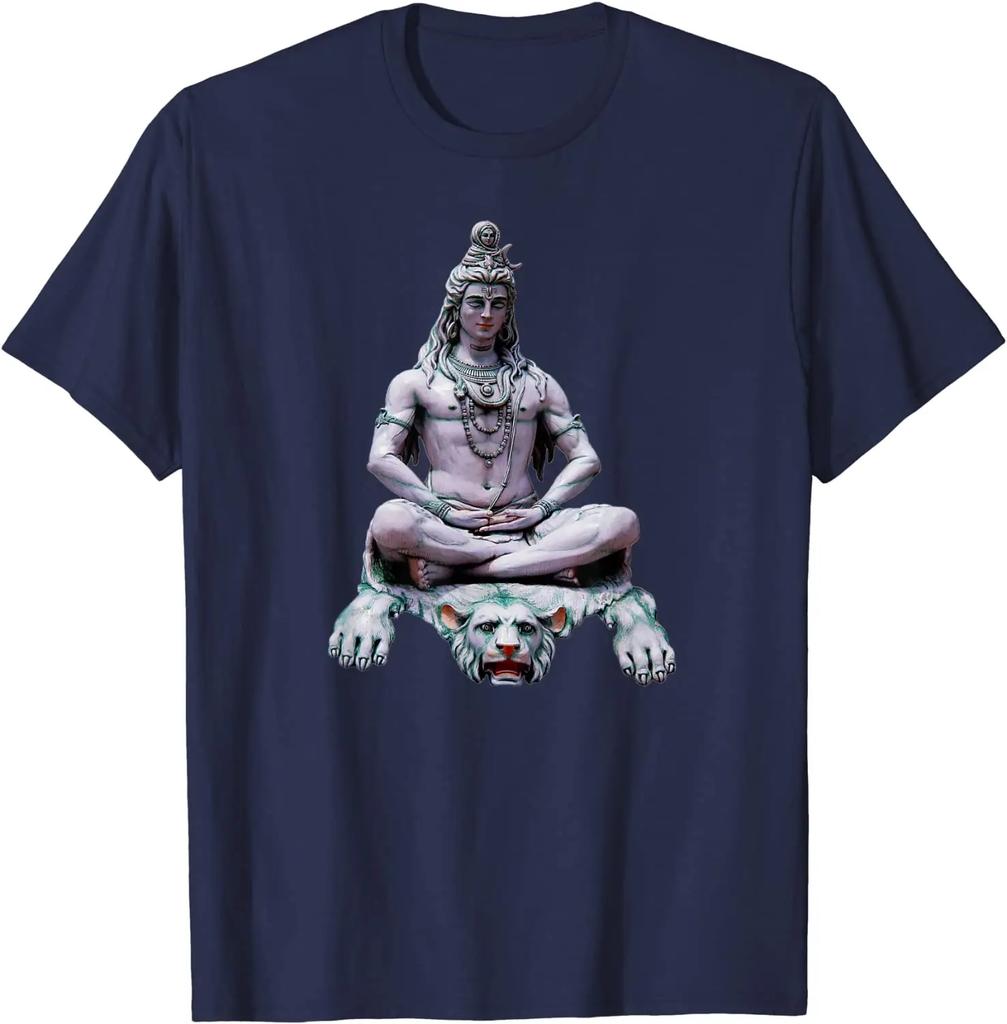 Hindu Deity Shiva Meditation T Shirt 100 Cotton Short Sleeve ONeck Casual Tshirt Loose Top New Size S3XL