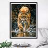 5d DIY Diamond Painting Cross Stitch Animal Leopard Diamond Embroidery Mosaic Full Round Drill Home Decor