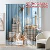 2pcs, 2D FLAT PRINTING Curtains (Without Rod) Coastal Treasures Popular Creative Curtains Versatile 100% Polyester Curtains