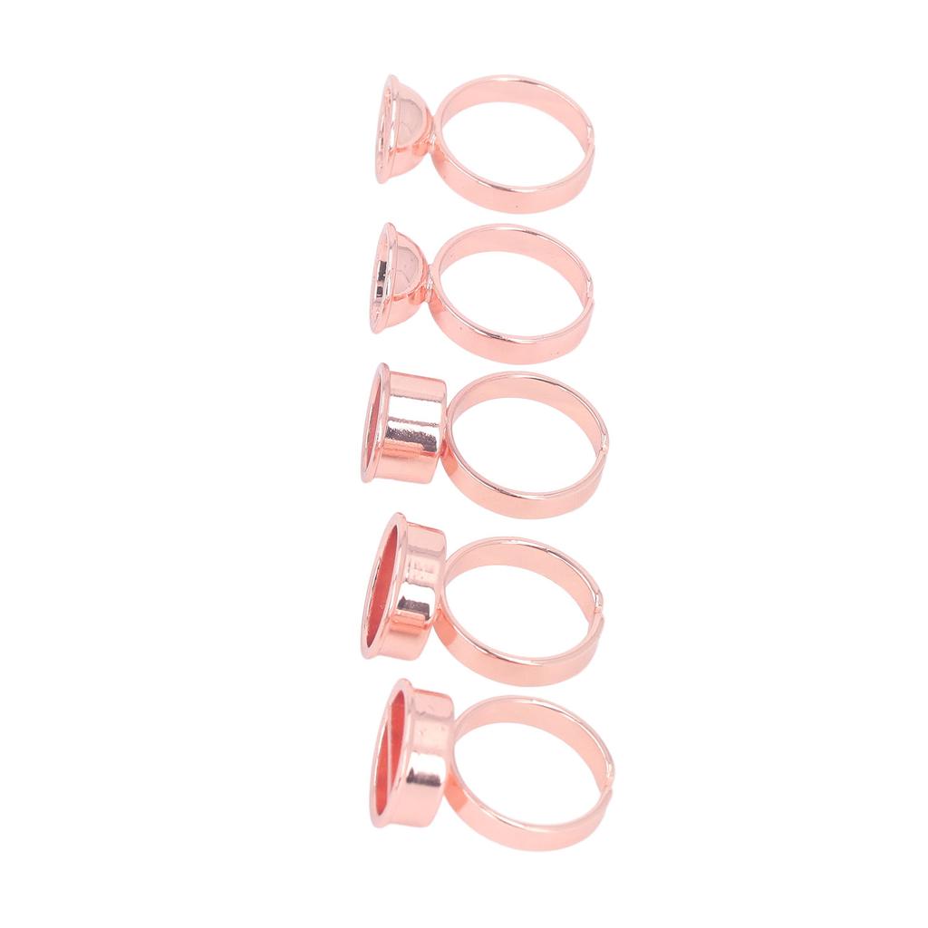 5pcs Microblading Tattoo Rings Cups Stainless Steel Rose Golden Tattoo Ink Rings Cups