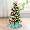 90cm Weihnachtsbaumdecke Schneeflocken-Druck Schneemann Schneeflocke Weihnachtsdeko Matte Weihnachtsmann-Druck Weihnachtsbaumteppich