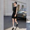 Women's French Style Sleeveless Lapel Midi Dress