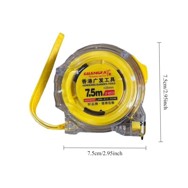 Yellow Portable High-precision Tape Measure Measure Simple and Multi Functional Steel Tape Measure Suitable for Site Surveying