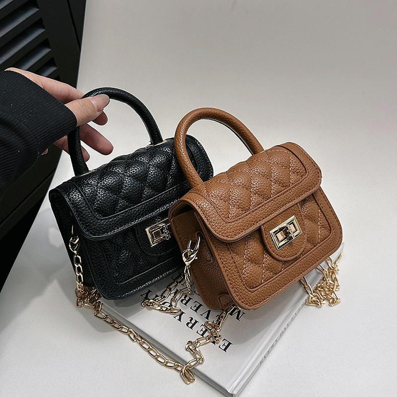 Bag Lingge Pu Material Princess Style Fashionable Bag For Middle School Girls