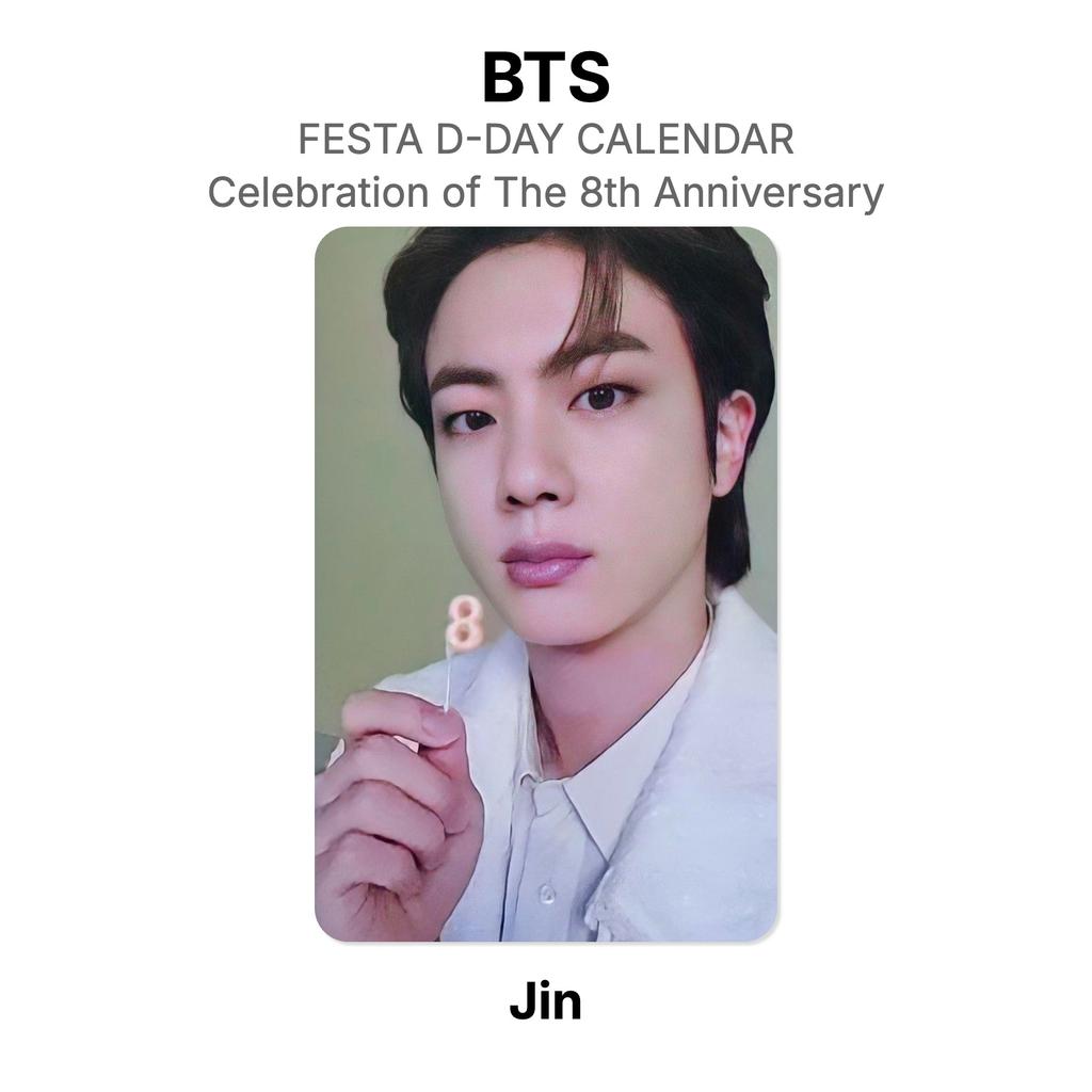 BTS CALENDARIO DEL D-DAY DELLA FESTA : Celebrazione dell'8° Anniversario Fotocarta Ufficiale