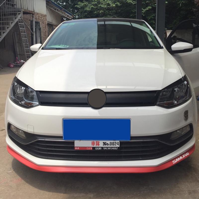 Polo Modified Bluemotion Style Matte Black Front Hood Center Grille Grill For Volkswagen Polo Standard 2014 GTI 2015 2016
