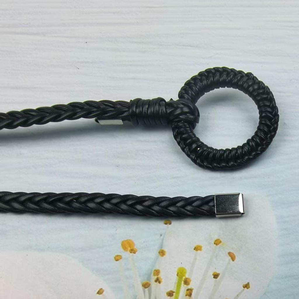 Handmade Women's Retro Woven Rope Belt - Casual & Versatile Thin Waist Accessory