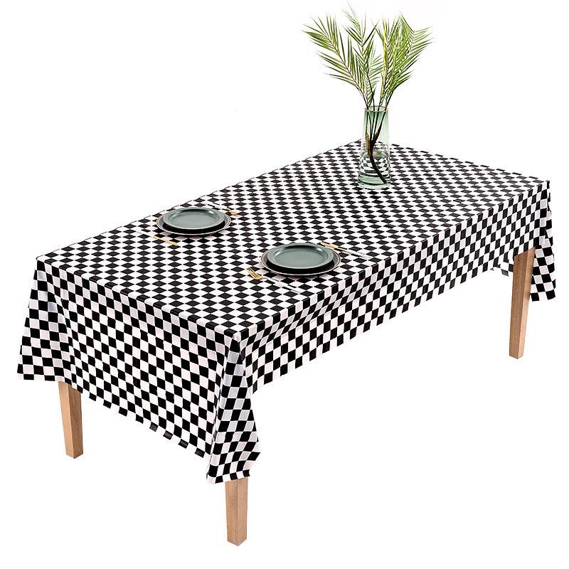 Festive Checkered Disposable Tablecloth for Christmas & Valentine's Day Parties