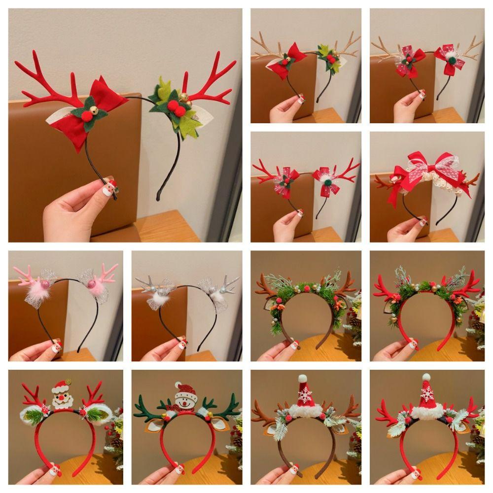 Elf Antlers Headband Santa Claus Christmas Elf Headband Christmas Headband  Party