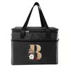 Thermal Bag Portable Lunch Bags Insulated Cooler Bag Food Bento Bags Printing Gold Letter Series Travel Picnic Storage Ice Bags