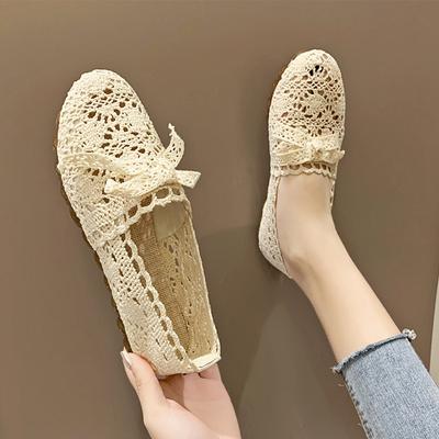 NEW Summer Women Shoes Fisherman Shoes Woman Mesh Breathable Flat Soft Bottom Women Peas Shoes Flats Sandals