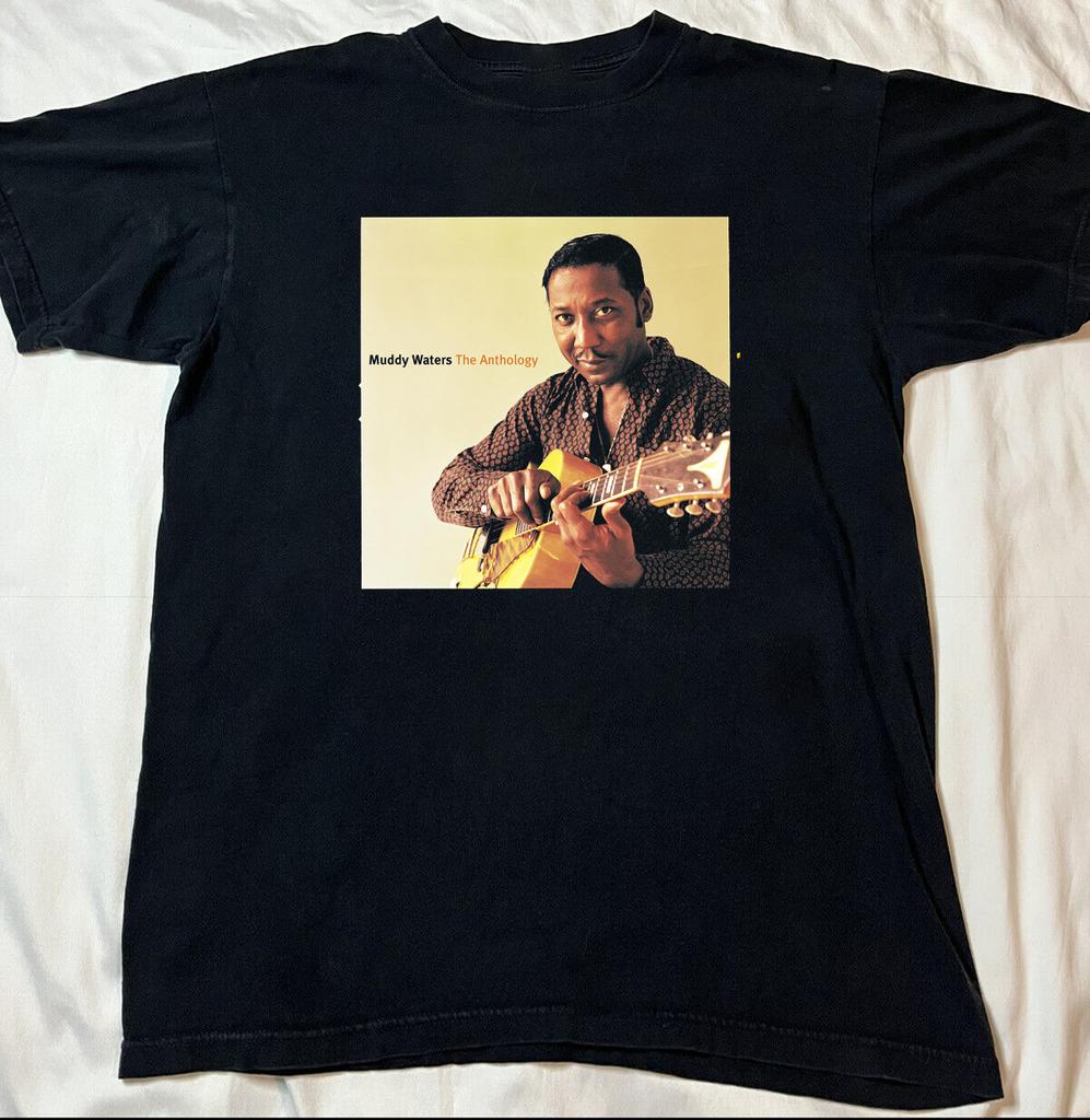 Anthology Album By Muddy Waters Black Cotton Shirt S5xl Cl277