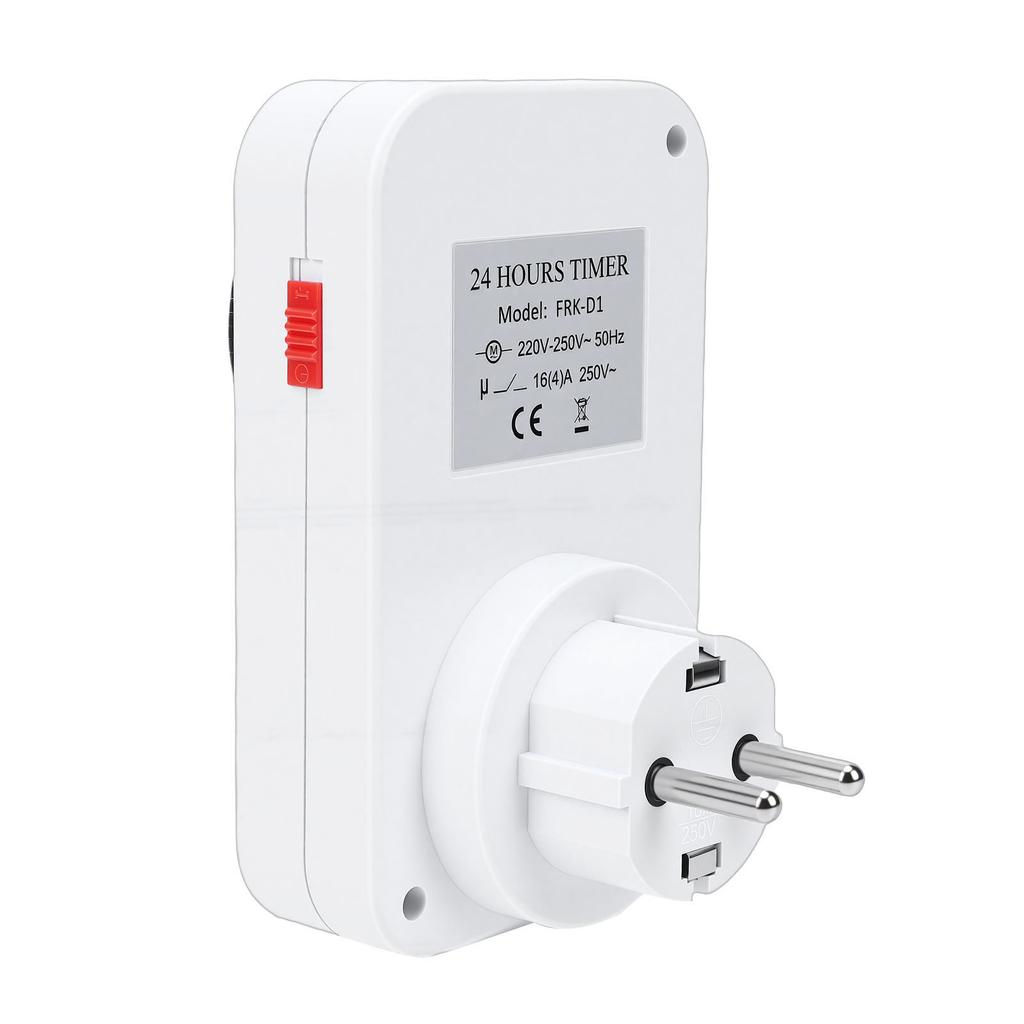 Mechanical Timer Socket with 96 Switching Segments(15 Minutes) 24 Hour Analogue Timer for Indoor Use with Child Lock