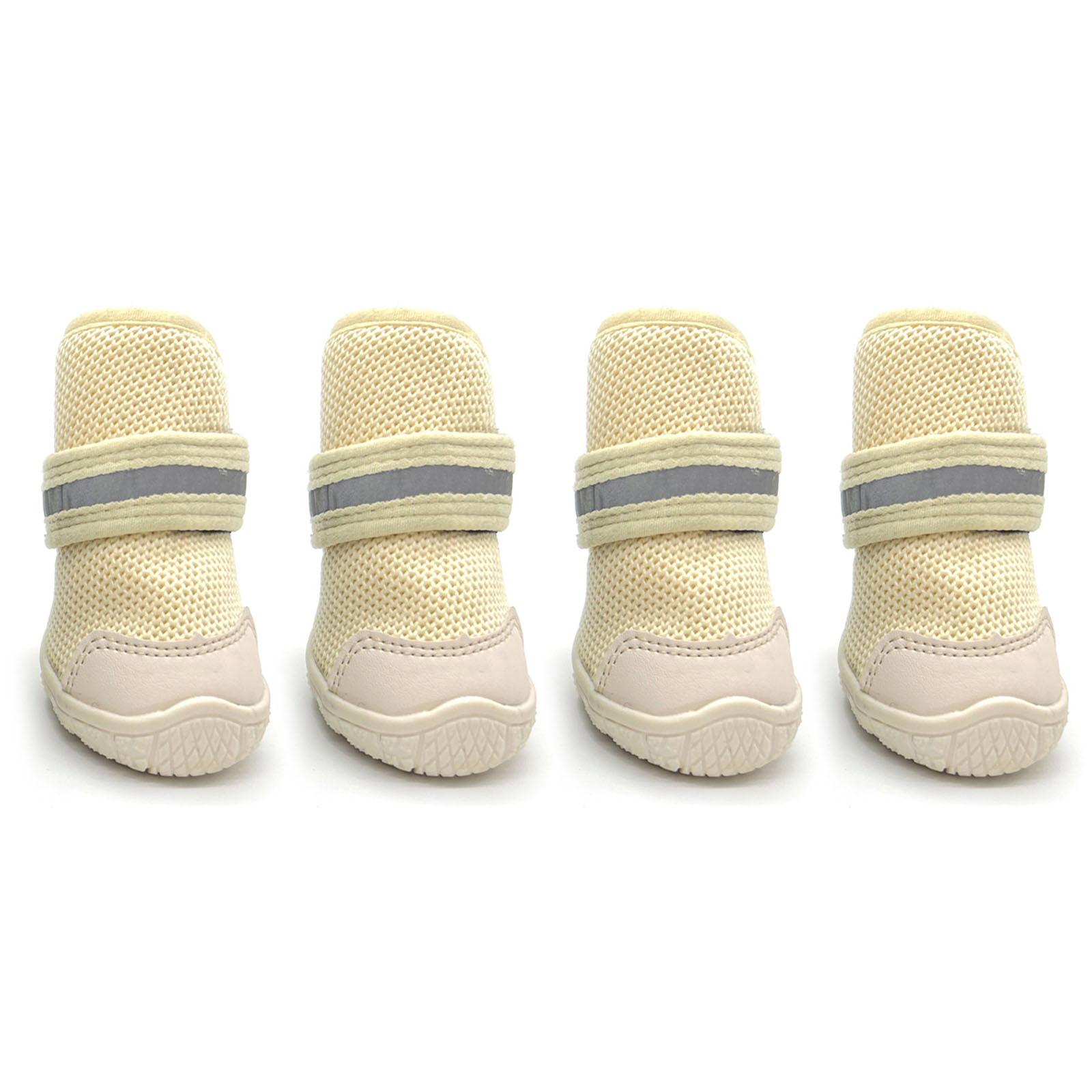 Lightweight Pet Shoes Practical Dog Booties Daily Walking Puppy Booties Shoes Casual Fashion Anti Slip Dog Shoes S белый