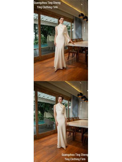 Elegant Summer Satin Evening Gown - Sexy European & American French Style Long Dress for Women