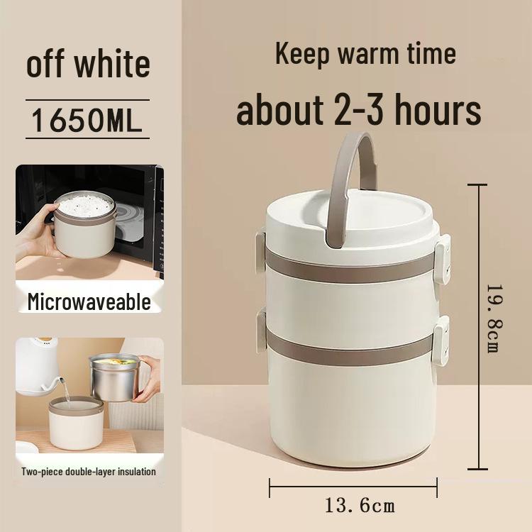 304 Stainless Steel Multi-Layer Insulated Portable Microwaveable Lunch Box for Office Workers Insulated Bag 1980₽