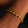 18k Gold-Plated Stainless Steel Rice Bead Bracelet: Simple, Elegant, High-End Design