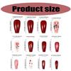 24 Stück Valentinstag Aufklebe-Nagellack Glänzend Vollabdeckung Falsche Nägel Mittlere Länge Press-On-Nägel Maniküre Zubehör