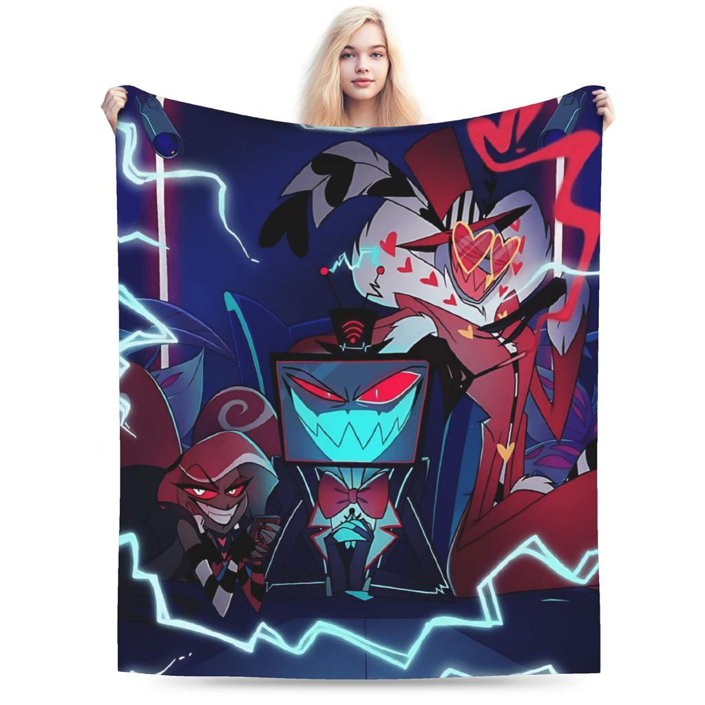 Relax Alastor Vox Blankets Quality Soft Warm Hazbines Hoteles Bedding Throws Autumn Students Couch Chair Fashion Bedspread