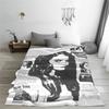 Lana Del Rey Decke Abdeckung Sänger Flanell Überwurfdecke Sommer Klimaanlage Tragbar Leicht Bettüberwurf,
