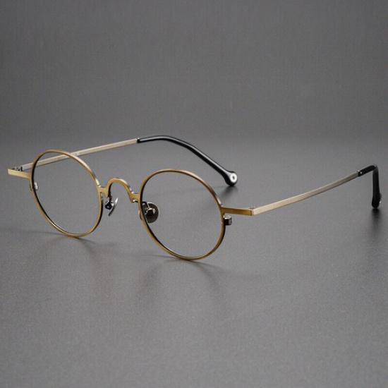 Retro Round Pure Titanium Spectacles Japan style Eyeglass frames Vintage Glasses