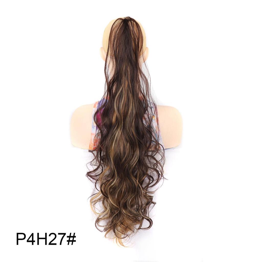32 Zoll Langes Welliges Pferdeschwanz-Haarteil Flexibles Umwickelbares Pferdeschwanz-Haarteil für Damen Natürliches Aussehen Synthetisches Haar-Add-On